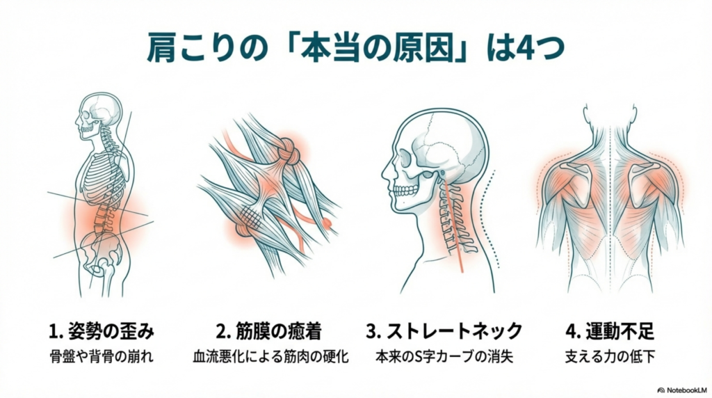肩こりの原因４つ