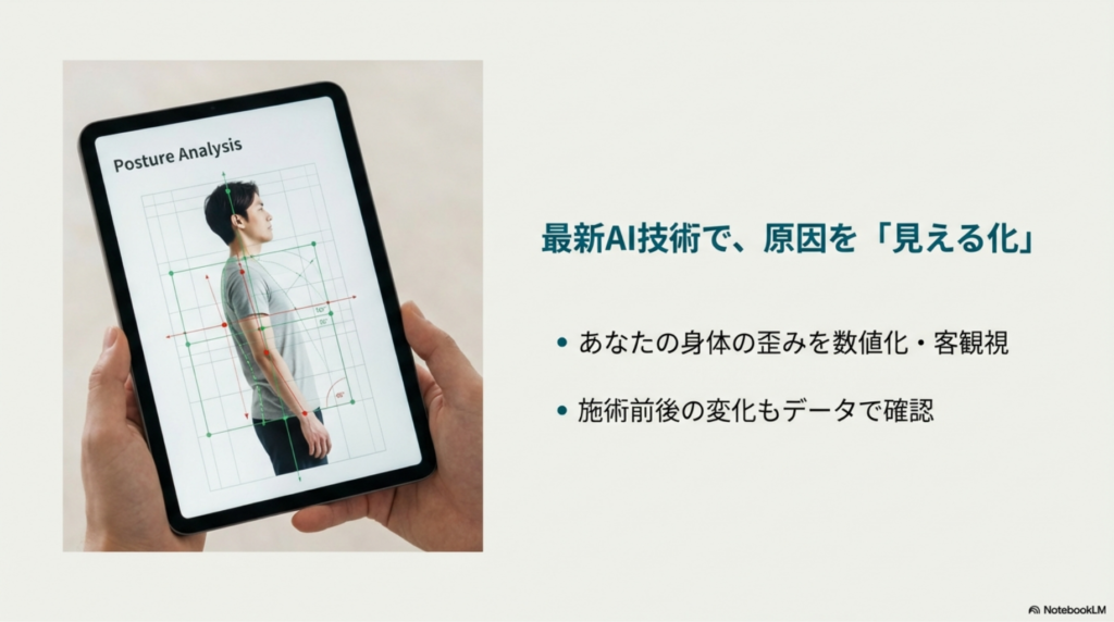 姪浜 整骨院 AI姿勢分析システム 肩こり原因特定