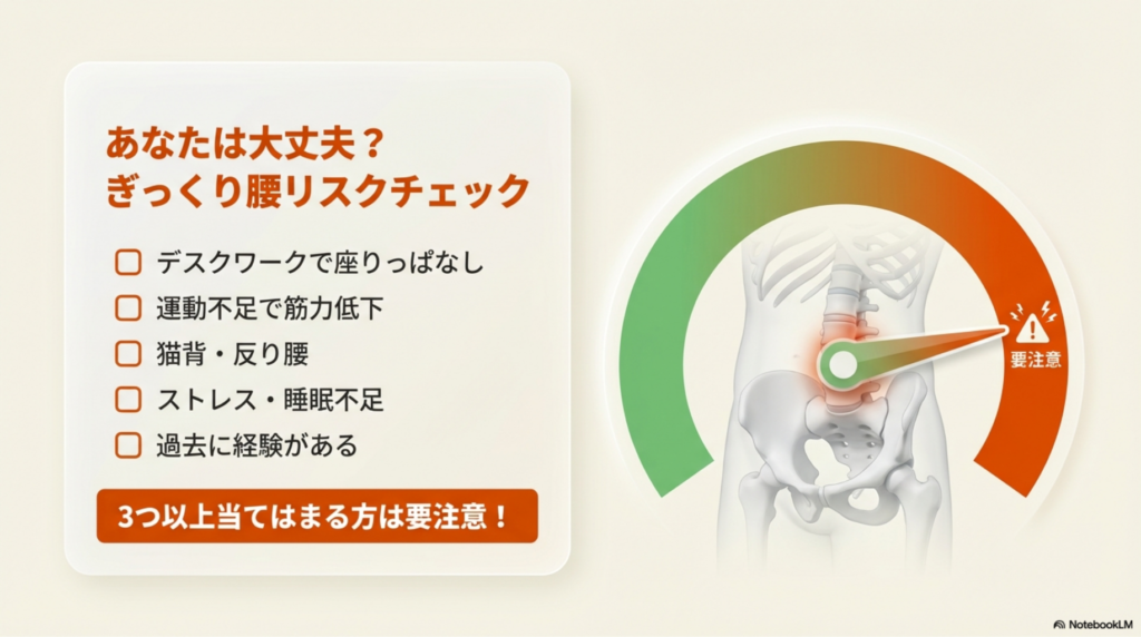 ぎっくり腰4つのチェック