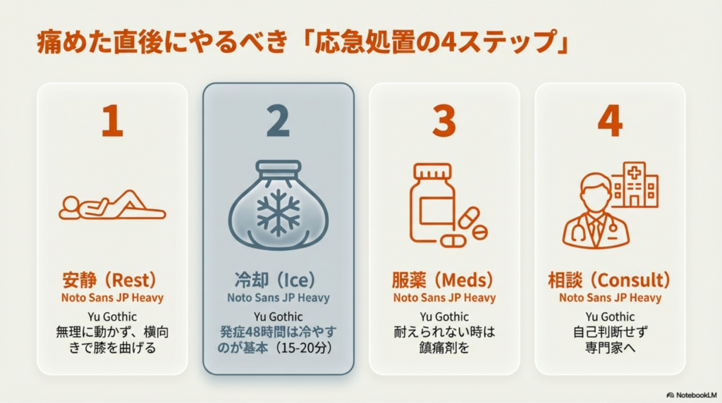 ぎっくり腰の対処法