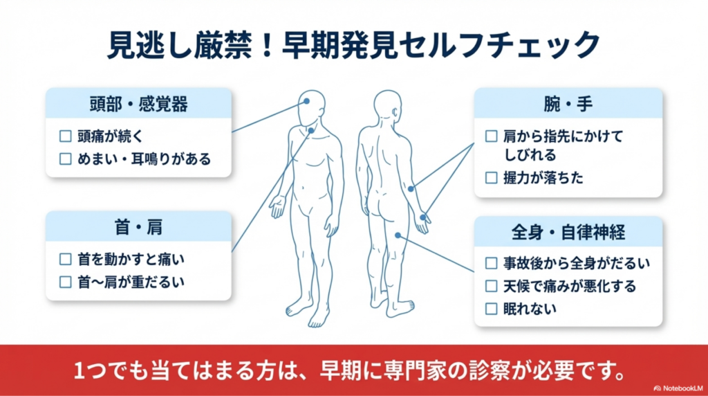 むち打ちのチェック